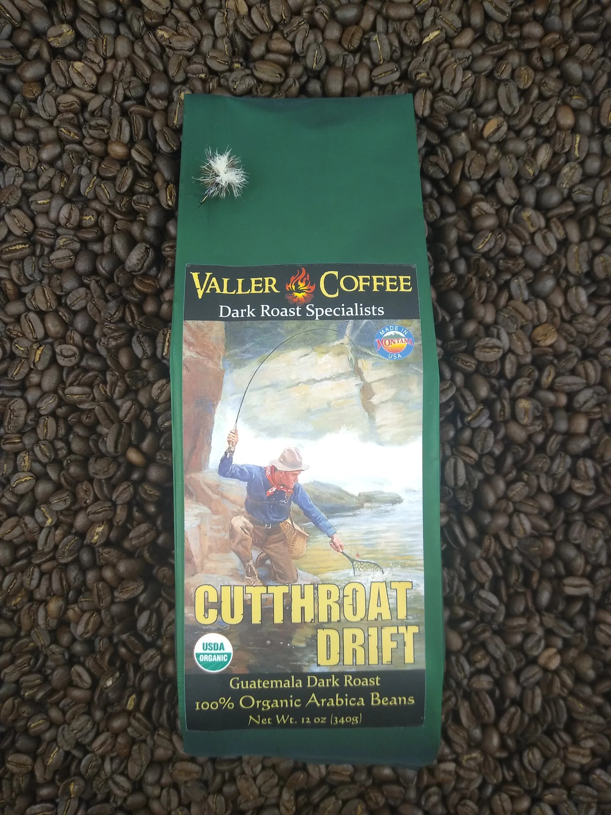 Cutthroat Drift 12oz Bag with Fly — Valler Coffee - Legendary Coffee